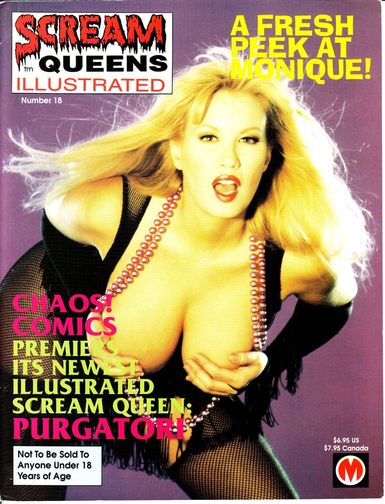 SCREAM QUEENS ILLUSTRATED magazine side cover Issue 18  1998