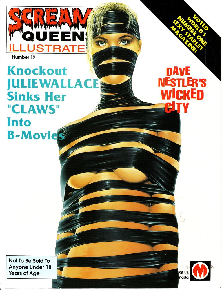 SCREAM QUEENS ILLUSTRATED magazine side cover Issue 19  1998