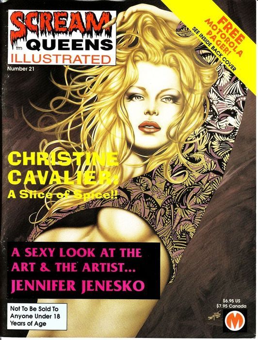 SCREAM QUEENS ILLUSTRATED magazine side cover Issue 21  1998