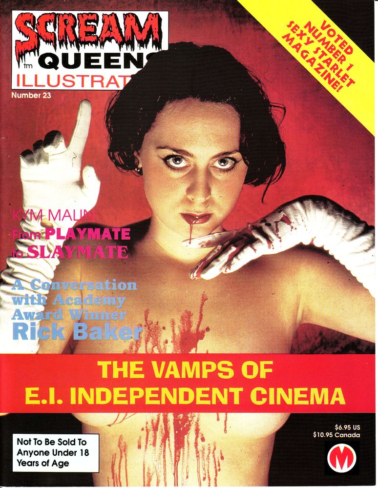 SCREAM QUEENS ILLUSTRATED magazine side cover Issue 23  1998