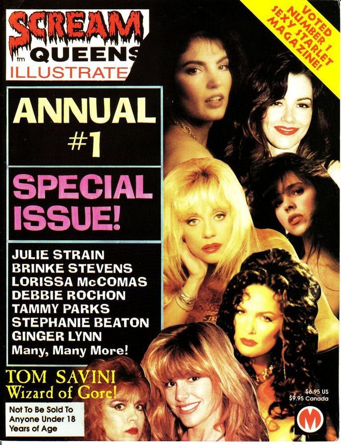 SCREAM QUEENS ILLUSTRATED magazine side cover  Annual #1  1999
