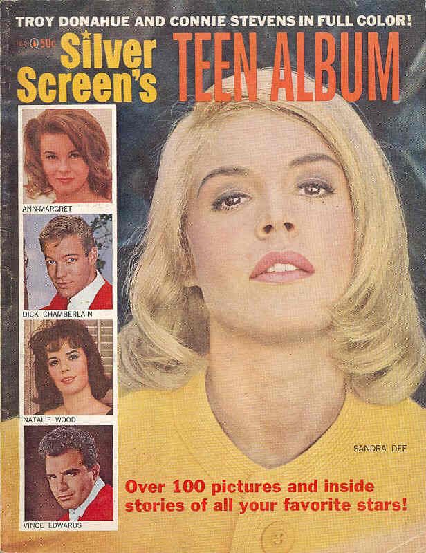 SILVER SCREEN TEEN ALBUM magazine side cover  1963