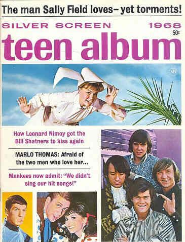 SILVER SCREEN TEEN ALBUM magazine side cover  1968