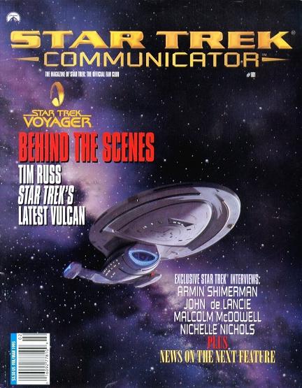 STAR TREK COMMUNICATOR magazine side cover Issue 101 February/March 1995