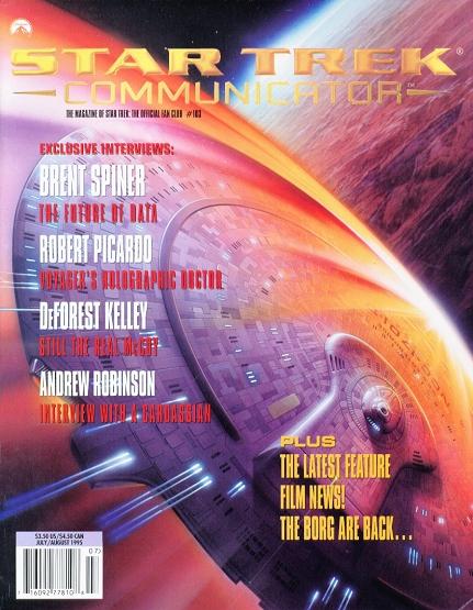 STAR TREK COMMUNICATOR magazine side cover Issue 103 July/August 1995