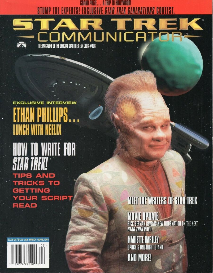 STAR TREK COMMUNICATOR magazine side cover Issue 106 March/April 1996
