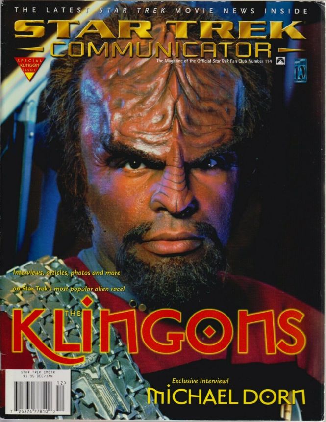 STAR TREK COMMUNICATOR magazine side cover Issue 114 Dec.'97/January 1998
