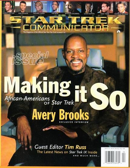 STAR TREK COMMUNICATOR magazine side cover Issue 116 April/May 1998