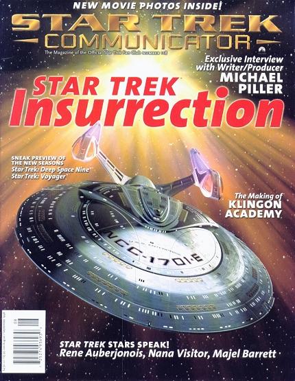 STAR TREK COMMUNICATOR magazine side cover Issue 118 August/September 1998