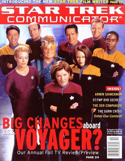 STAR TREK COMMUNICATOR magazine side cover Issue 130 August/September 2000