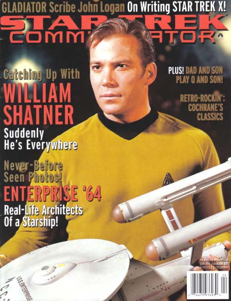 STAR TREK COMMUNICATOR magazine side cover Issue 132  2001