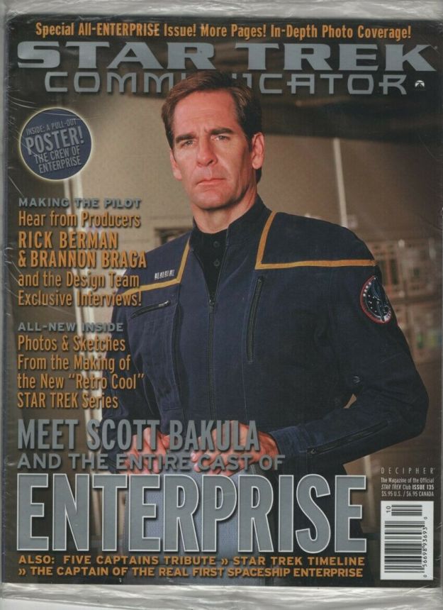STAR TREK COMMUNICATOR magazine side cover Issue 135 October/November 2001