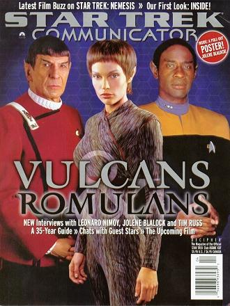STAR TREK COMMUNICATOR magazine side cover Issue 137 April/May 2002