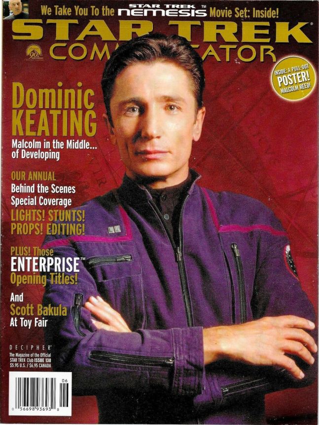 STAR TREK COMMUNICATOR magazine side cover Issue 138 June/July 2002