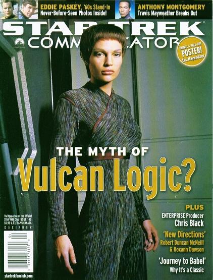 STAR TREK COMMUNICATOR magazine side cover Issue 143 April/May 2003