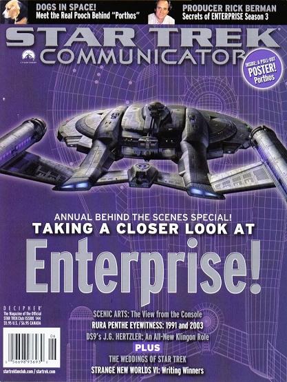 STAR TREK COMMUNICATOR magazine side cover Issue 144 June/July 2003