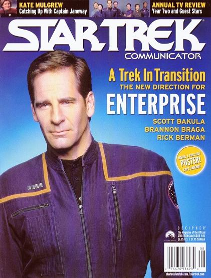 STAR TREK COMMUNICATOR magazine side cover Issue 145 August/September 2003
