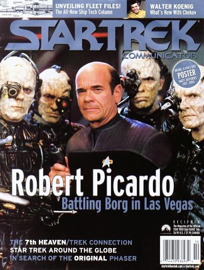 STAR TREK COMMUNICATOR magazine side cover Issue 146 October/November 2003