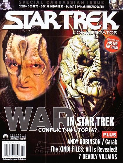 STAR TREK COMMUNICATOR magazine side cover Issue 149 April/May 2004