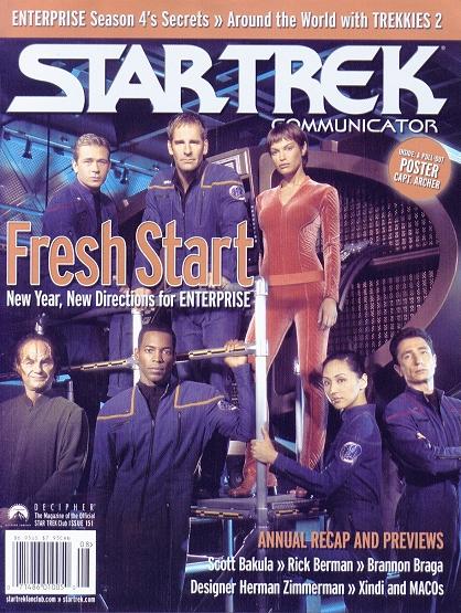 STAR TREK COMMUNICATOR magazine side cover Issue 151 August/September 2004
