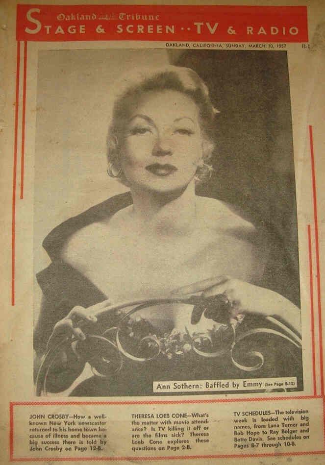 STAGE AND SCREEN TV AND RADIO magazine side cover 10 March 1957