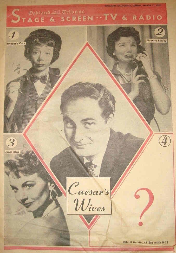 STAGE AND SCREEN TV AND RADIO magazine side cover 17 March 1957