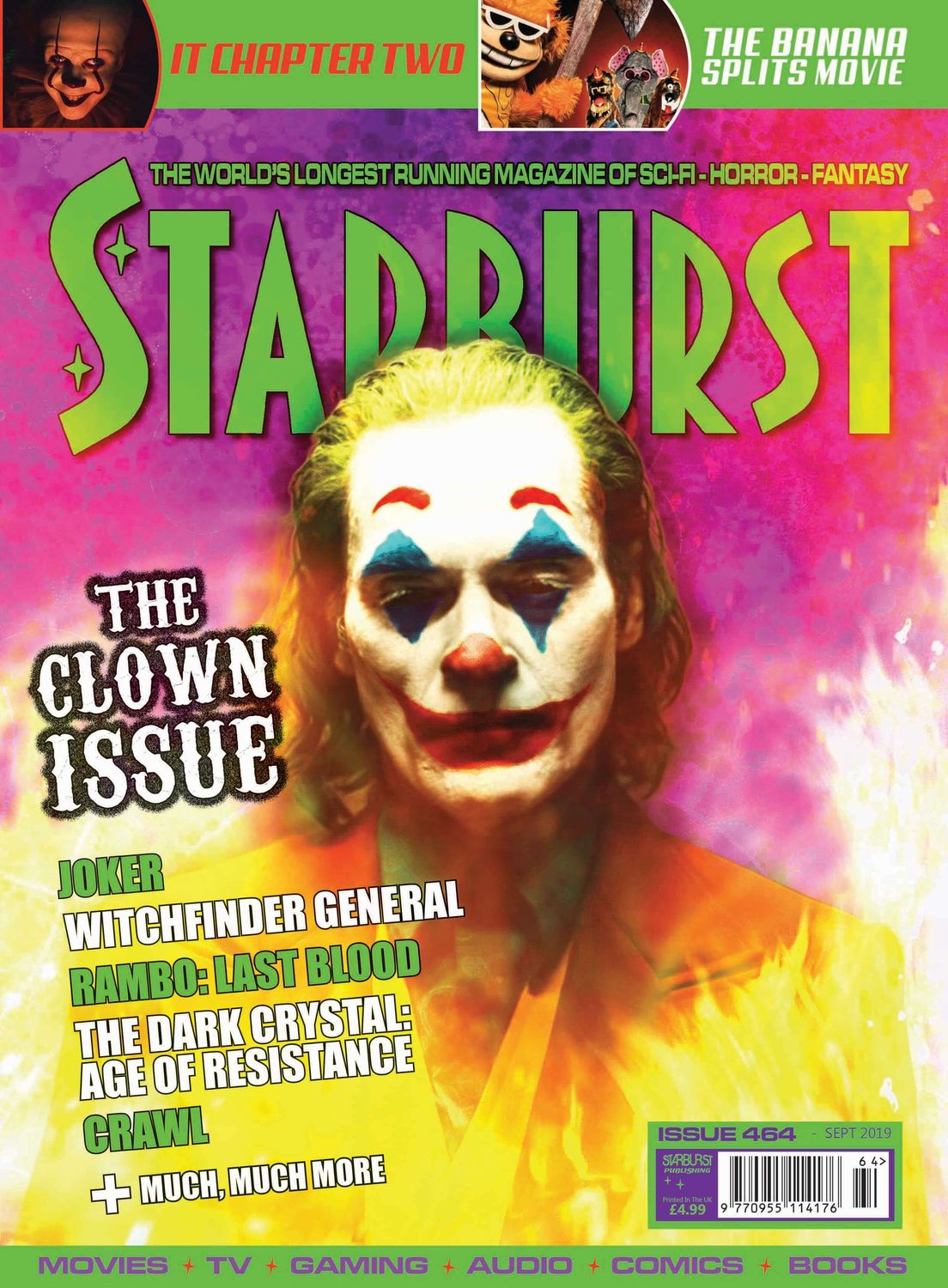 STARBURST magazine side cover Issue 464  September 2019