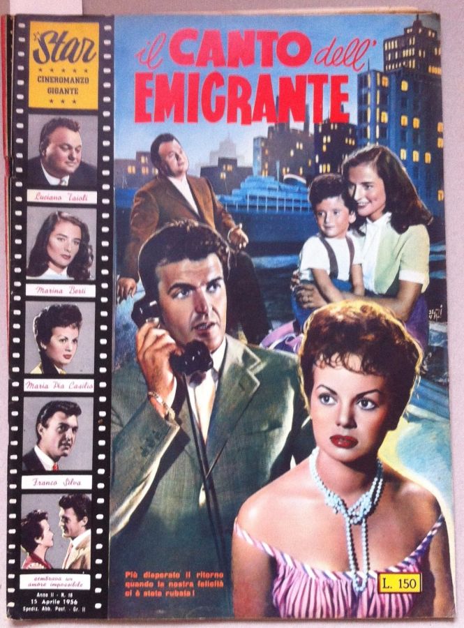 STAR CINEROMANZO GIGANTE magazine side cover Issue 18 15 April 1956