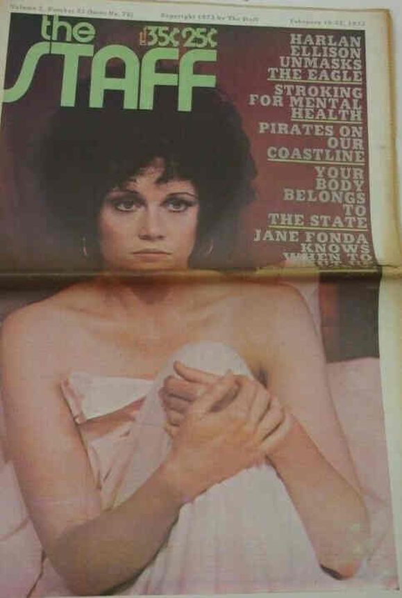THE STAFF magazine side cover 16 February 1973