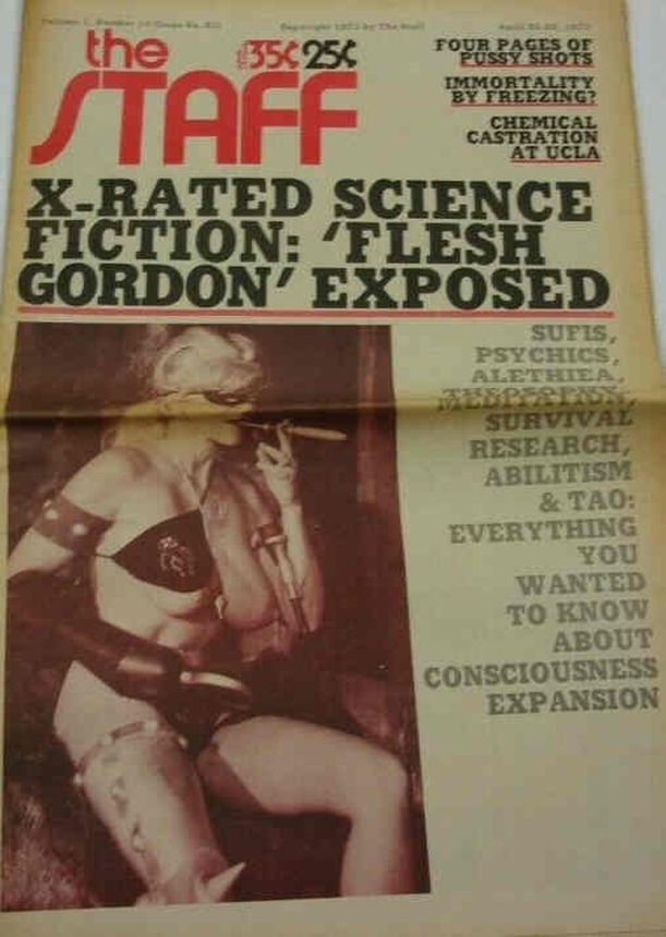 THE STAFF magazine side cover 20 April 1973