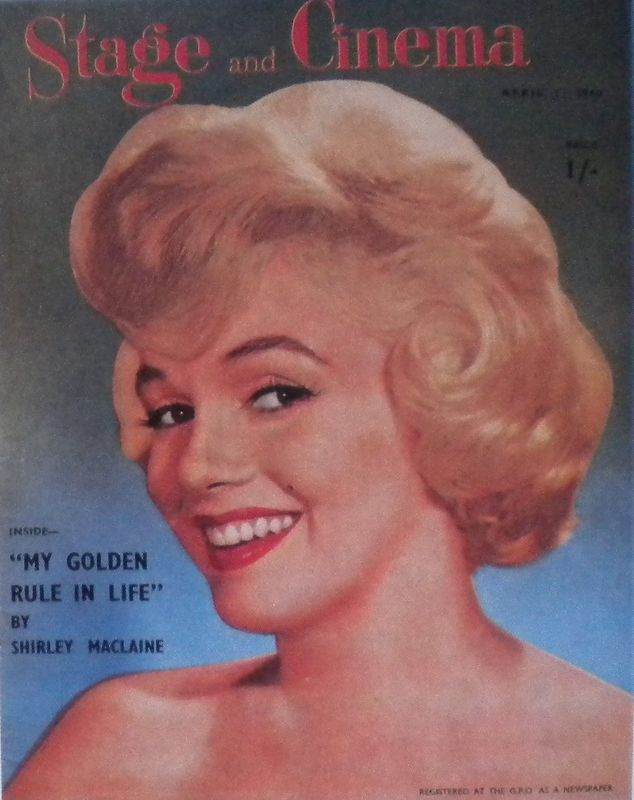 STAGE AND CINEMA magazine side cover April 1960