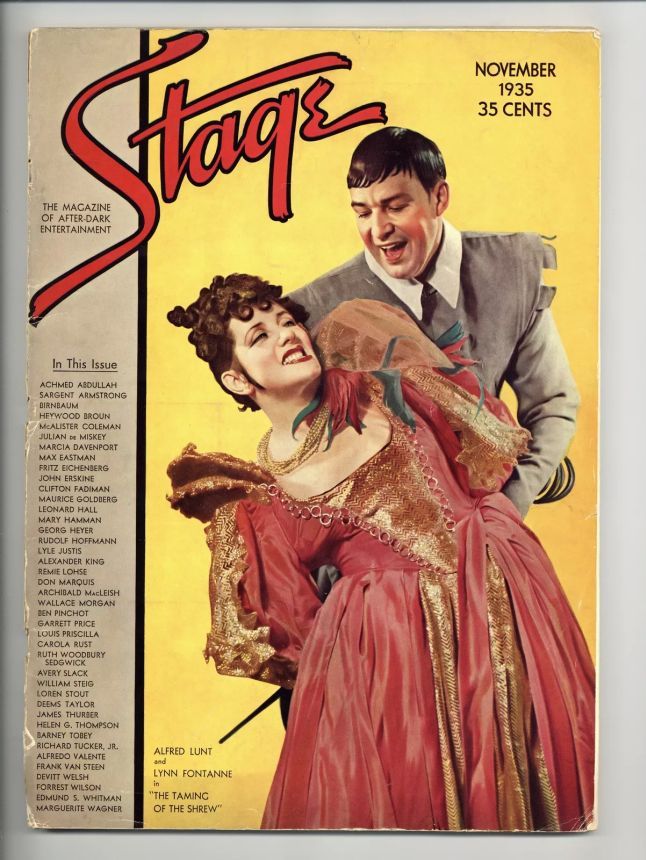 STAGE magazine side cover  November 1935