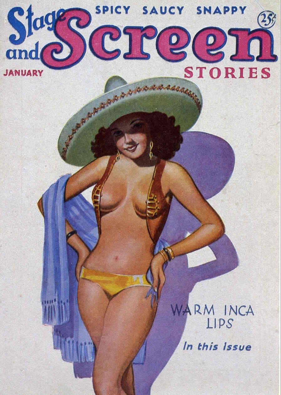 STAGE AND SCREEN STORIES magazine side cover January 1936