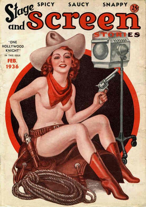 STAGE AND SCREEN STORIES magazine side cover Vol 1 # 4 - February 1936