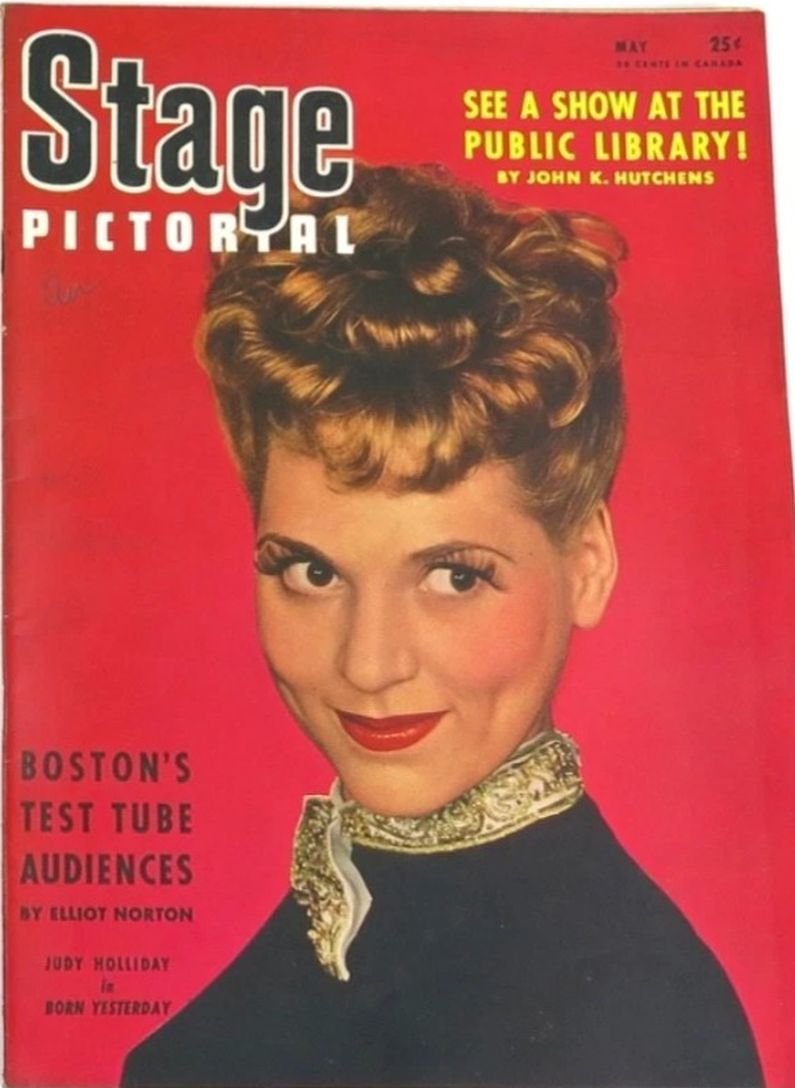 STAGE PICTORIAL magazine side cover  May 1946