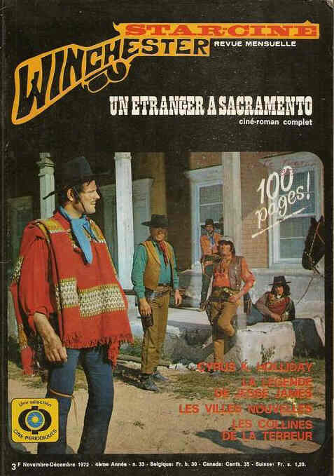 STAR CINE WINCHESTER magazine side cover Issue 33 November/December 1972