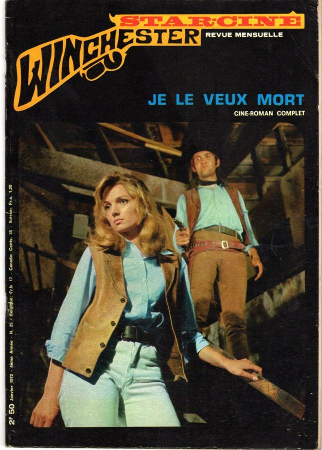 STAR CINE WINCHESTER magazine side cover Issue 25 January 1972