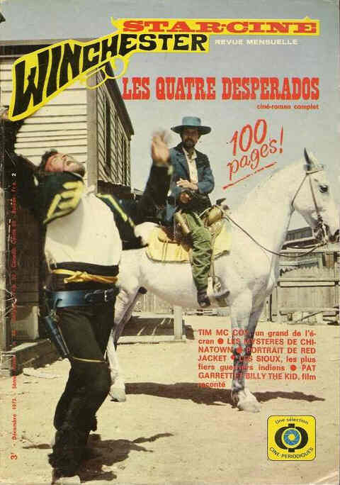 STAR CINE WINCHESTER magazine side cover Issue 44 December 1973