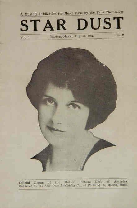STAR DUST magazine side cover Issue 9 August 1923