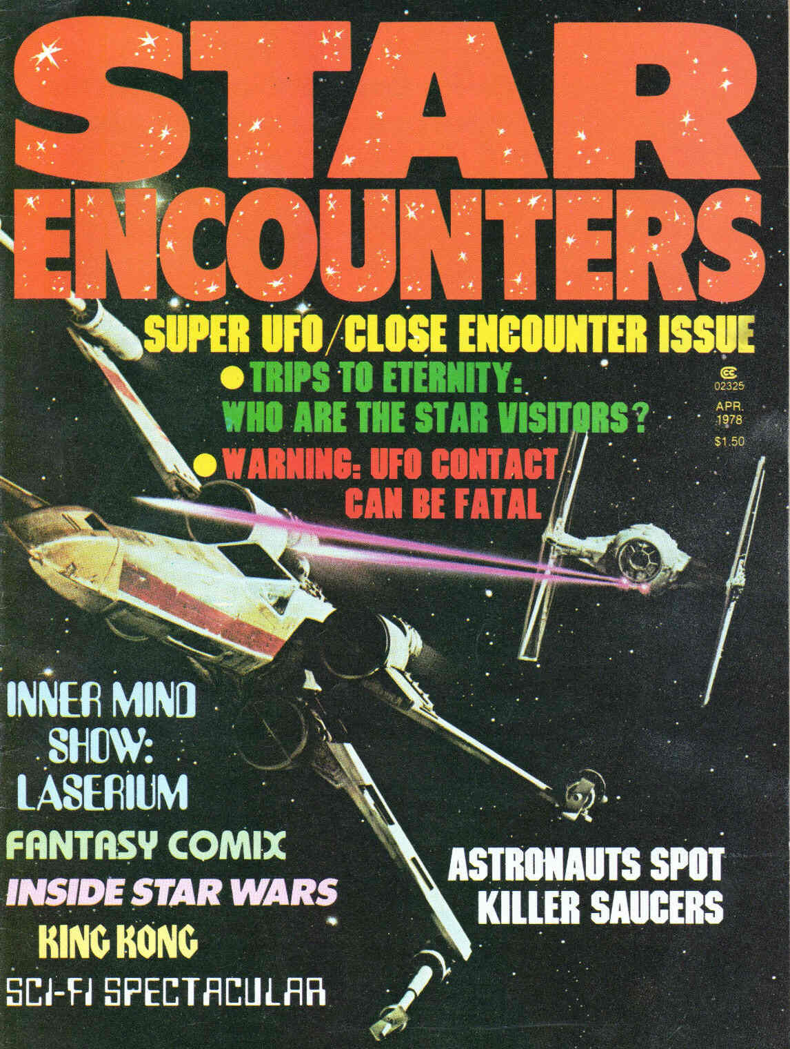 STAR ENCOUNTERS magazine side cover Issue 1 April 1978
