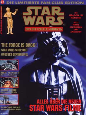 STAR WARS (DE) magazine side cover Issue 1 April/May/June 1996