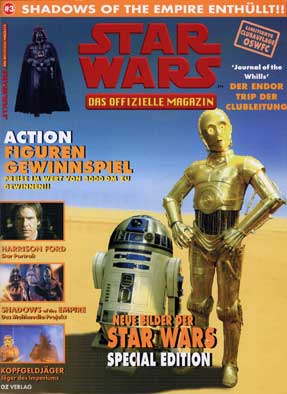 STAR WARS (DE) magazine side cover Issue 3 October/November/December 1996