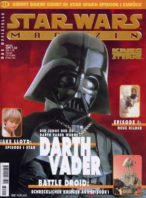 STAR WARS (DE) magazine side cover Issue 11 October/November/December 1998