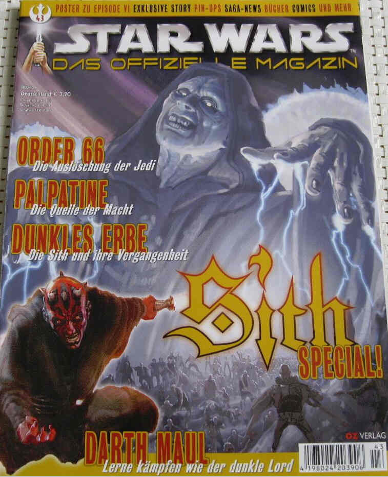 STAR WARS (DE) magazine side cover Issue 43 October/November/December 2006
