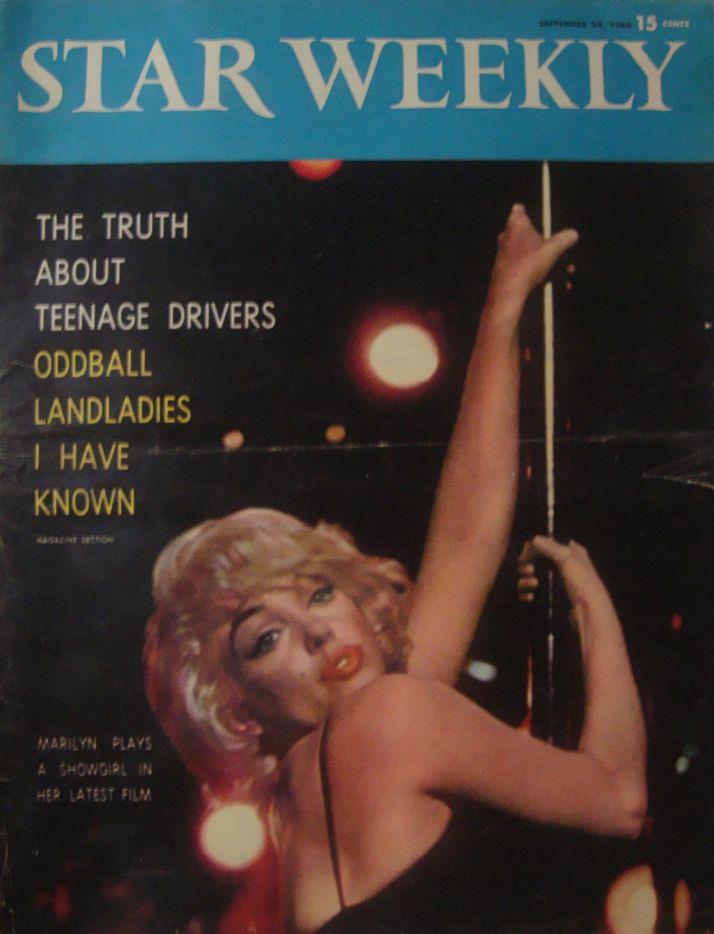 STAR WEEKLY magazine side cover 24 September 1960