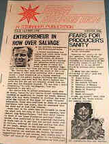 STAR BEGOTTEN magazine side cover Issue 1  1986