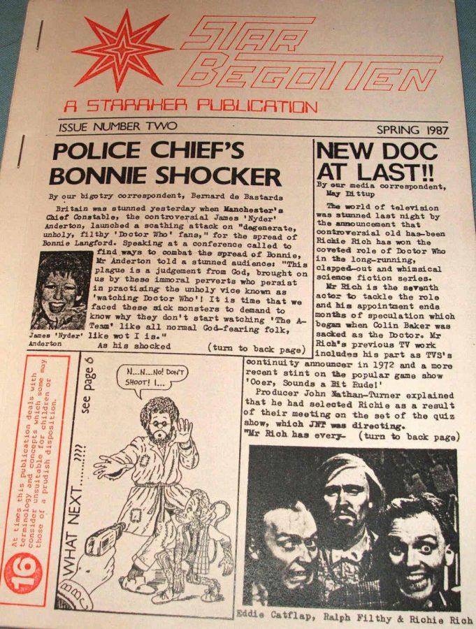 STAR BEGOTTEN magazine side cover Issue 2 Spring 1987