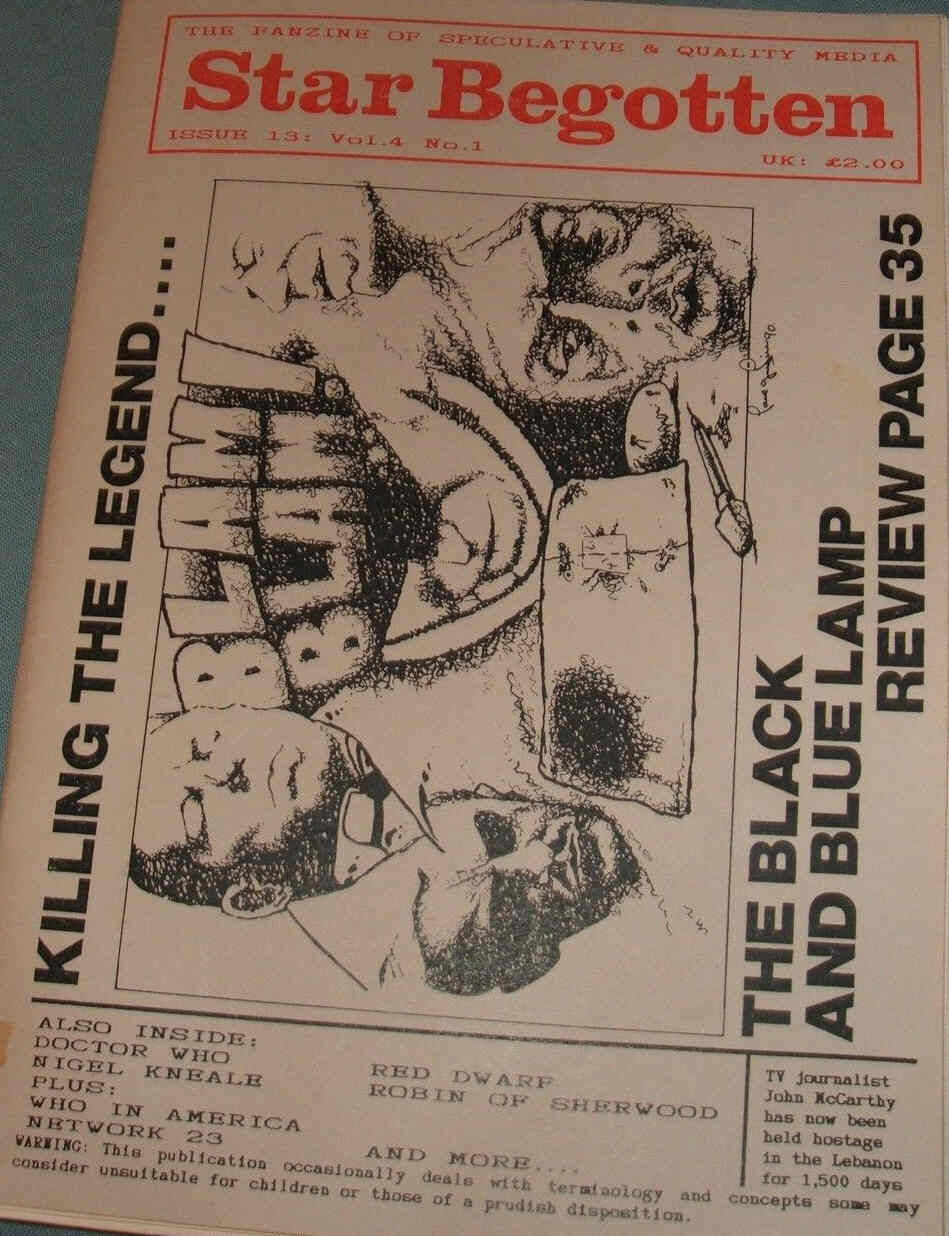 STAR BEGOTTEN magazine side cover Issue 13 Winter 1990