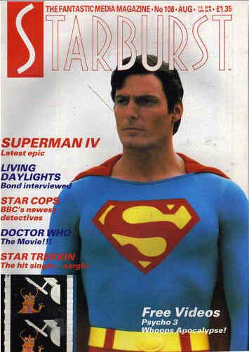 STARBURST magazine side cover Issue 108 August 1987