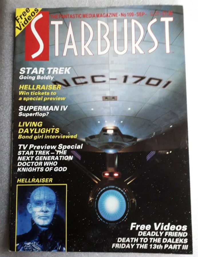 STARBURST magazine side cover Issue 109 September 1987